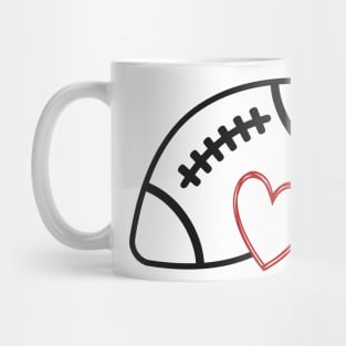 Football Heart Mug